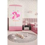 Kinderzimmerschrank von Bjird, in der Farbe Rosa, andere Perspektive, Vorschaubild