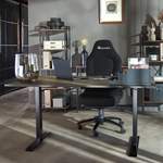 Bürostuhl von tectake, in der Farbe Schwarz, aus Stoff, andere Perspektive, Vorschaubild