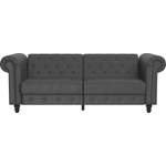 2/3-Sitzer Sofa von Dorel Home, in der Farbe Grau, aus Kunstleder, andere Perspektive, Vorschaubild