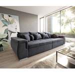 2/3-Sitzer Sofa von DELIFE, in der Farbe Grau, aus Microvelour, andere Perspektive, Vorschaubild