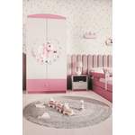 Kinderzimmerschrank von Bjird, in der Farbe Rosa, andere Perspektive, Vorschaubild