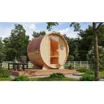 Sauna-Kabine von Karibu, in der Farbe Beige, aus Naturbelassen, andere Perspektive, Vorschaubild