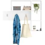 Garderobenpaneel von FMD, in der Farbe Weiss, aus Melamin, andere Perspektive, Vorschaubild