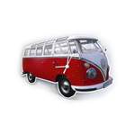 Wanduhr von VW Collection, in der Farbe Rot, aus Holz, andere Perspektive, Vorschaubild