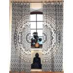 Gardine von Guru-Shop, in der Farbe Grau, aus Baumwolle, andere Perspektive, Vorschaubild
