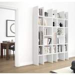 Bücherregal von loftscape, in der Farbe Weiss, aus Holzwerkstoff, andere Perspektive, Vorschaubild