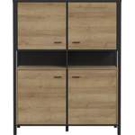 Highboard von FORTE, in der Farbe Schwarz, aus Holz, andere Perspektive, Vorschaubild