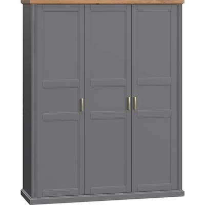 Preisvergleich für Home affaire Kleiderschrank Claudia, aus massiver  Kiefer, BxHxT 155x64x194 cm, aus Massivholz, SKU: 683990 | Ladendirekt