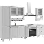 Küchenzeile von Kochstation, in der Farbe Weiss, aus Massivholz, Vorschaubild