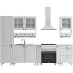 Küchenzeile von Kochstation, in der Farbe Weiss, aus Massivholz, andere Perspektive, Vorschaubild