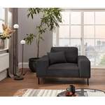 2/3-Sitzer Sofa von andas, in der Farbe Schwarz, andere Perspektive, Vorschaubild