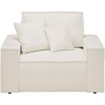 2/3-Sitzer Sofa von andas, in der Farbe Weiss, aus Bouclé, andere Perspektive, Vorschaubild