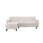 Ecksofa von Dorel Home, in der Farbe Weiss, aus Cord, andere Perspektive, Vorschaubild