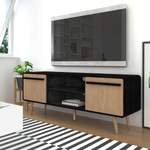 TV-Lowboard von Norrwood, in der Farbe Schwarz, aus Holzwerkstoff, andere Perspektive, Vorschaubild