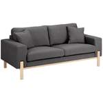 2/3-Sitzer Sofa von OTTO products, in der Farbe Grau, aus Teilmassiv, andere Perspektive, Vorschaubild