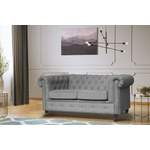 Chesterfieldsofa von home affaire, in der Farbe Silber, aus Spanplatte, andere Perspektive, Vorschaubild