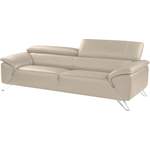 2/3-Sitzer Sofa von Nicoletti Home, in der Farbe Beige, aus Leder, andere Perspektive, Vorschaubild
