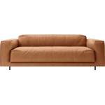 2/3-Sitzer Sofa von freistil ROLF BENZ, in der Farbe Orange, aus Leder, andere Perspektive, Vorschaubild