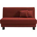 Schlafsofa von ell + ell, in der Farbe Rot, aus Flachgewebe, andere Perspektive, Vorschaubild