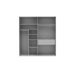 Drehtürenschrank von Sofa.de, in der Farbe Grau, aus Holzwerkstoff, andere Perspektive, Vorschaubild