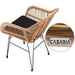 Gartenmöbelset von Casaria®, in der Farbe Beige, aus Sicherheitsglas, andere Perspektive, Vorschaubild