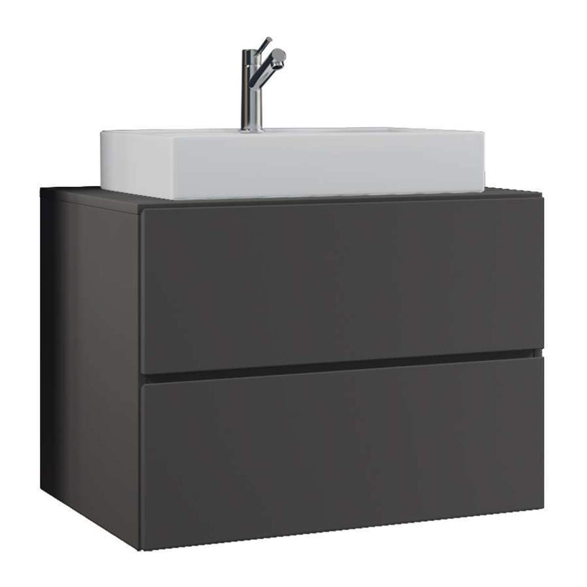 Preisvergleich für 2-tlg. Badblock VCM Lendas S 60 cm - Anthrazit ...