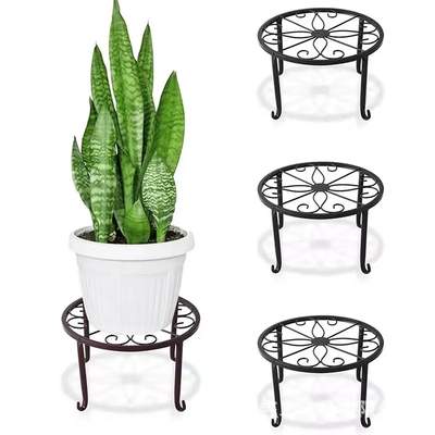 Preisvergleich für 1Pc Metall Anlage Stehen Blumentopf Basis Halter Hocker für Haus Garten Indoor Outdoor Blume Anlage Display Bonsai Halter, in der Farbe Schwarz