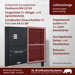 Briefkasten von AL BRIEFKASTENSYSTEME, in der Farbe Grau, aus Pulverbeschichtet, andere Perspektive, Vorschaubild