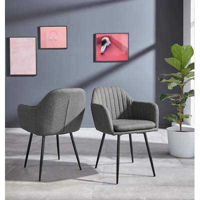 Preisvergleich für Esszimmerstuhl Kinan, BxHxT 43x98x60 cm, in der Farbe  Schwarz | Ladendirekt