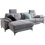 Ecksofa von 3C Carina, in der Farbe Silber, aus Polyester, andere Perspektive, Vorschaubild