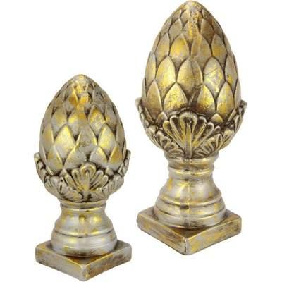 Preisvergleich für I.GE.A. Dekofigur Keramik-Zapfen, 2er Set, in der Farbe  Gold, GTIN: 4019844765927 | Ladendirekt