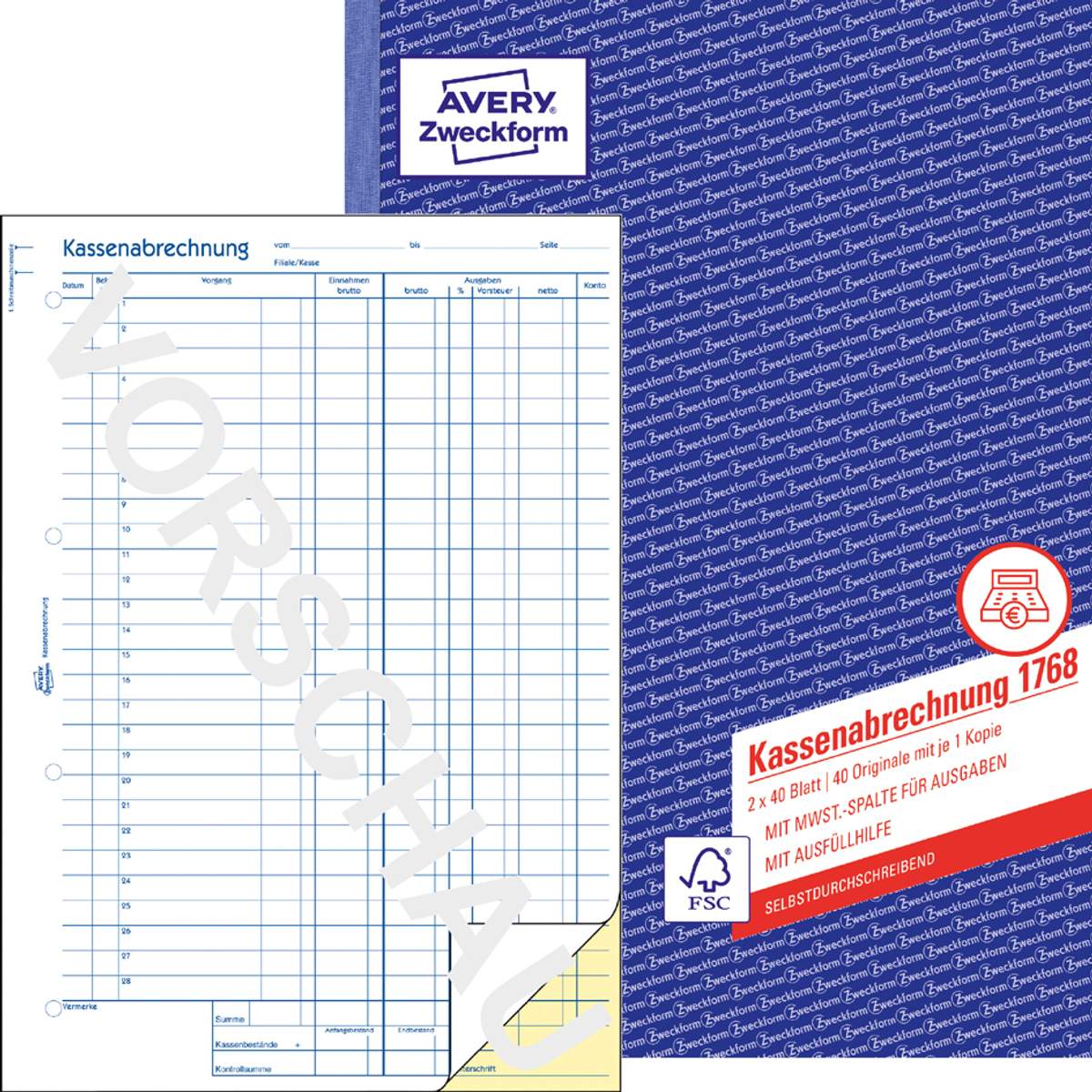 AVERY Zweckform Formularbuch Reisekostenabrechnung, SD, A4 AVERY Zweckform Formularbuch Reisekostenabrechnung, SD, A4