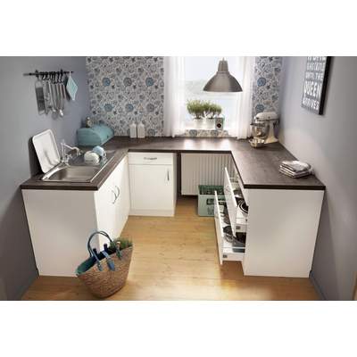 Preisvergleich für wiho Küchen Unterschrank »Flexi«, BxHxT 100x57x82 cm, in  der Farbe Weiss, aus Holzwerkstoff, GTIN: 4255620819549 | Ladendirekt