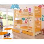 Kinderhochbett von Feldmann-Wohnen, in der Farbe Orange, aus Faserplatte, andere Perspektive, Vorschaubild
