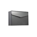 Briefkasten von ME-FA, in der Farbe Grau, aus Pulverbeschichtet, andere Perspektive, Vorschaubild