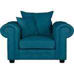 Loungesessel von home affaire, in der Farbe Blau, aus Velours, andere Perspektive, Vorschaubild