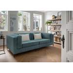 2/3-Sitzer Sofa von INOSIGN, in der Farbe Blau, aus Cord, andere Perspektive, Vorschaubild