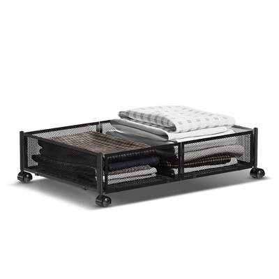 Preisvergleich für 1 Stück Metall-aufbewahrungsbox Für Unter Das Bett Mit Rollen, Weiß, 62,6 X 42,3 X 15,8 Cm, Multifunktional, Organizer,, BxHxT 62.6x15.8x42.3 cm