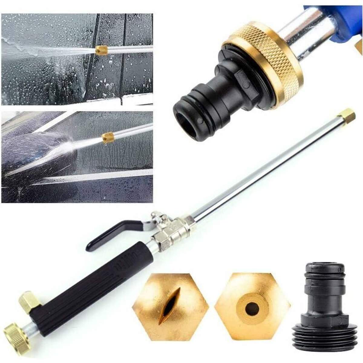 QUARKZMAN Hochdruckreiniger Düsen 15 Grad - Edelstahl Sprühdüsen Für Wasserpistolen
