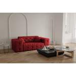 2/3-Sitzer Sofa von Fun Moebel, in der Farbe Rot, aus Velvet, andere Perspektive, Vorschaubild
