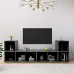 TV-Schrank von vidaXL, in der Farbe Grau, aus Holzwerkstoff, Vorschaubild
