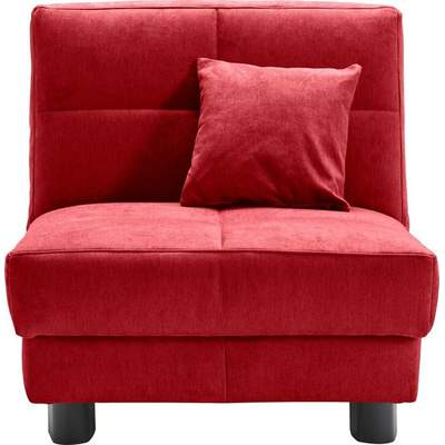 Preisvergleich für ell + ell Schlafsofa »Tilda Faltsofa«, Breite 85 cm,  inkl. 1 Zierkissen, BxHxT 85x100x90 cm, in der Farbe Rot, aus Flachgewebe,  GTIN: 4260482515782 | Ladendirekt