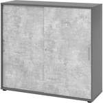 Schwebetürenschrank von HAMMERBACHER, in der Farbe Grau, aus Spanplatte, Vorschaubild