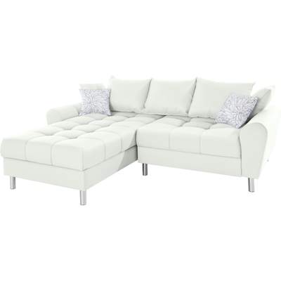 Preisvergleich für COLLECTION AB Ecksofa, inklusive Hocker, Bettfunktion  und Federkern, BxHxT 235x188x86 cm, in der Farbe Weiss, aus Kunstleder,  GTIN: 5945891007835 | Ladendirekt