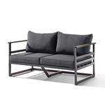 2/3-Sitzer Sofa von Sieger, in der Farbe Grau, aus Aluminium, Vorschaubild