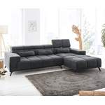 Ecksofa von DELIFE, in der Farbe Schwarz, aus Polyester, andere Perspektive, Vorschaubild