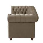 2/3-Sitzer Sofa von Maison Belfort, in der Farbe Braun, aus Samt, andere Perspektive, Vorschaubild