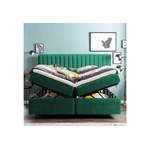 Funktionsbett von BettCo, in der Farbe Grün, aus Samtstoff, andere Perspektive, Vorschaubild