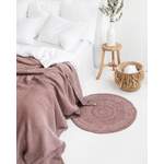 Bettdecke von Maisons du Monde, in der Farbe Rosa, aus Leinen, andere Perspektive, Vorschaubild