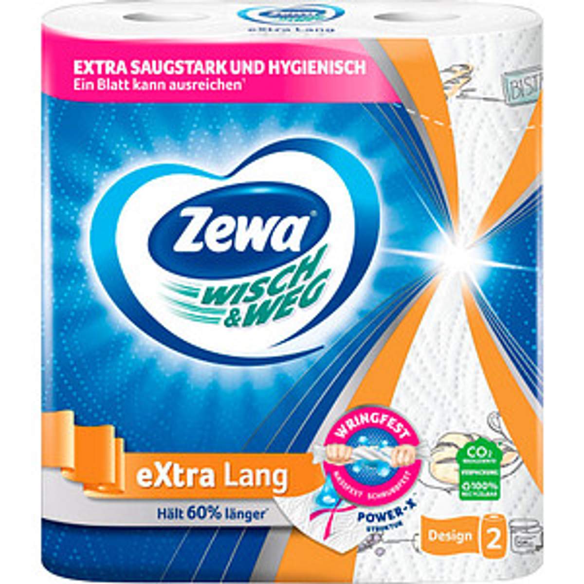 Cythn Preisvergleich für Zewa Küchenrollen WISCH&WEG eXtra Lang Design 2 ...